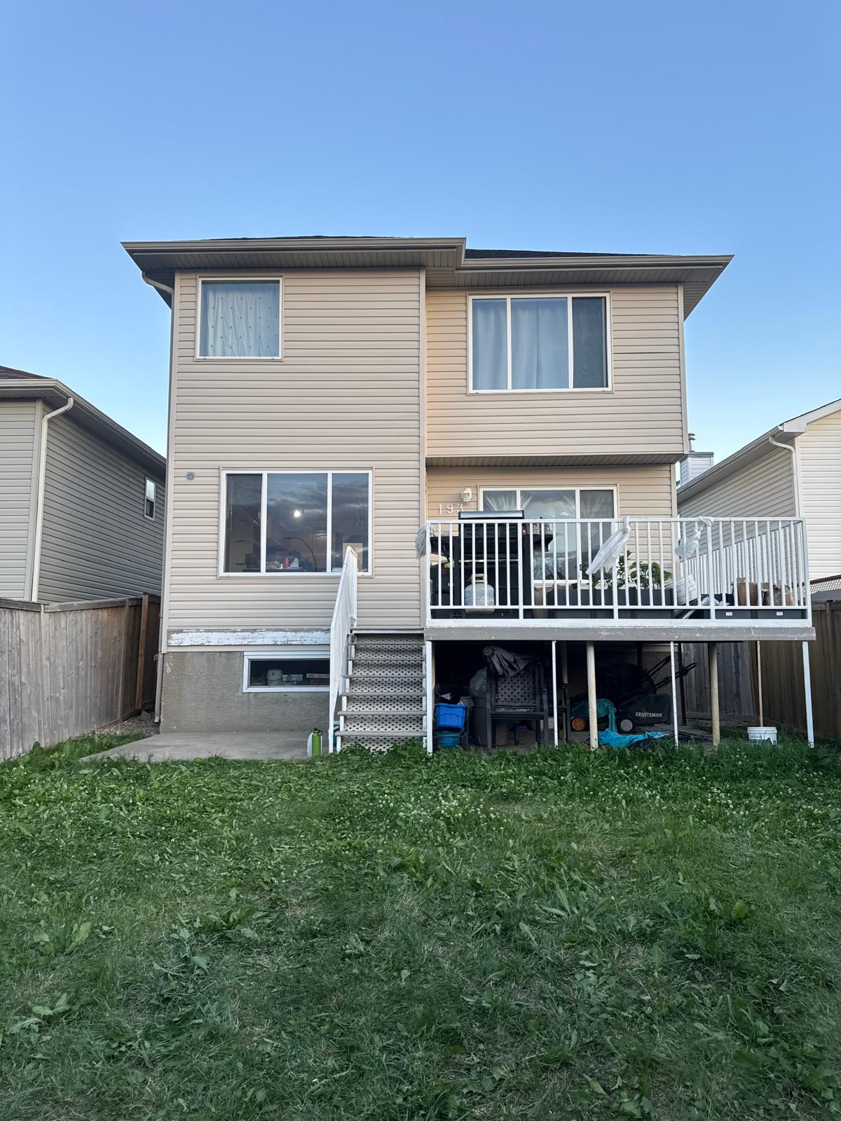 Finished siding repair after hail damage in a Calgary neighborhood